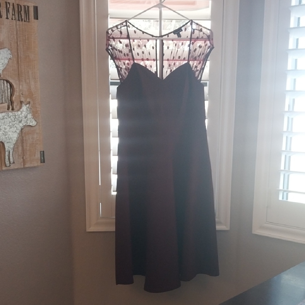 Torrid Maroon Purple Midi Sundress with Sweetheart Neckline